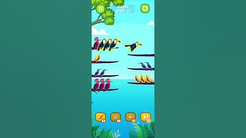 Bird 🐦 sort puzzle Gameplay Level 21 complete 🥳