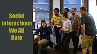 Awkward social interactions: Elevators, handshakes, and conversations
