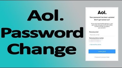 How to change aol password 2024