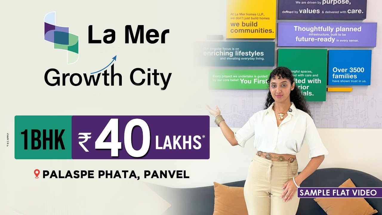 La Mer Growth City Panvel |📞7738888141 | 1 BHK Sample Flat Video |  Palaspe Phata | Project Review