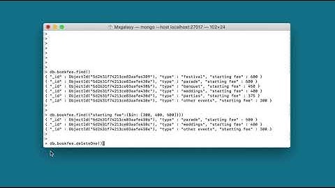 MongoDB - The Beginners Bootcamp - deleteOne ( )   & deleteMany ( )