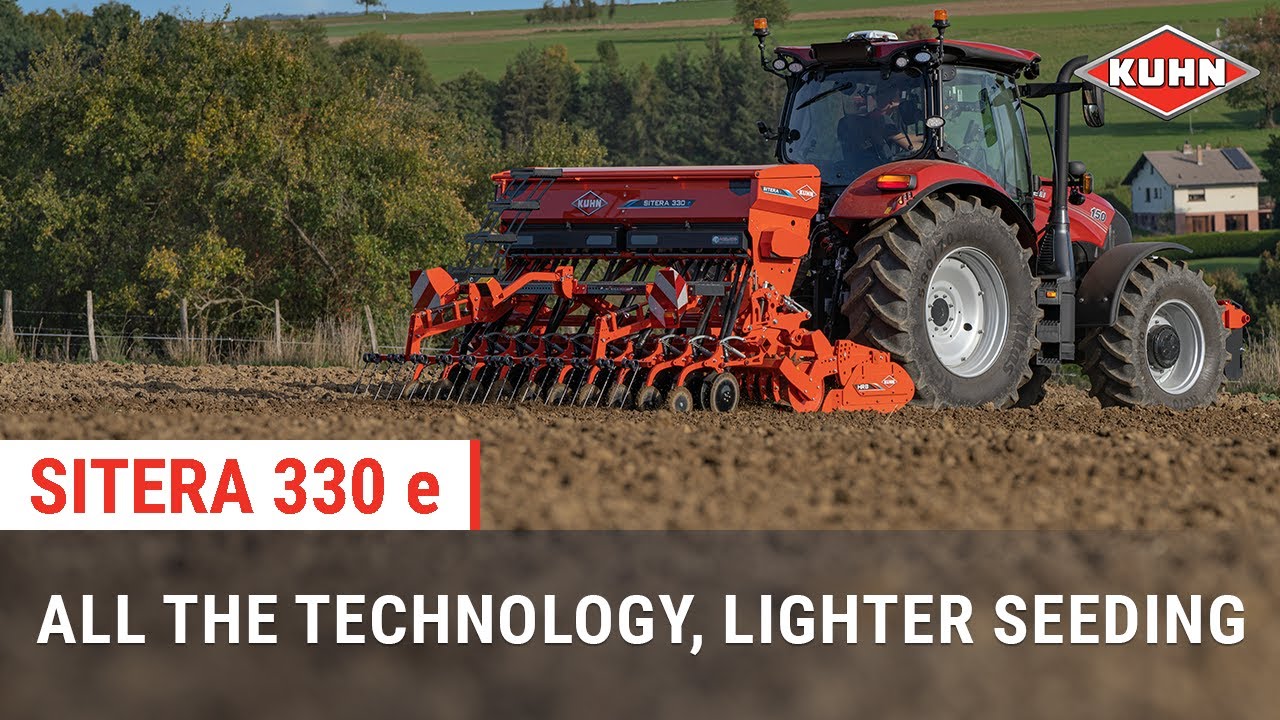 Light and compact mechanical seed drill – SITERA 330 e –  KUHN