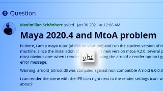 Maya: A Problem With Arnold Solved