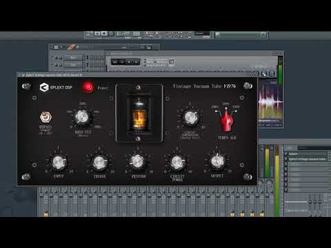 Slap bass sound with vacuum tube effect created by Eplex7 DSP VD76 plugin VST