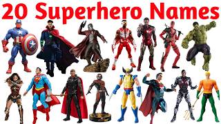 20 सुपरहीरो खिलौनों के नाम | Learn Superhero Action Figure Names in English | Kids Educational Video