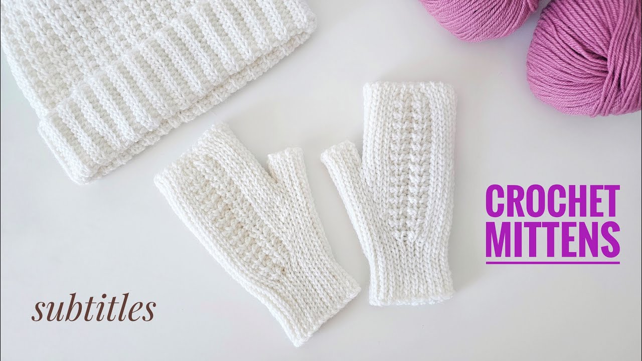 💟 Митенки крючком с анатомическим пальцем / crochet mittens for women