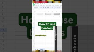 ➡️ Creating borders in spreadsheets! #tutorial #spreadsheets #googlesheets