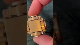 Amazing Pure Brass Fidget Cube Gears Linkage Fidget Toy