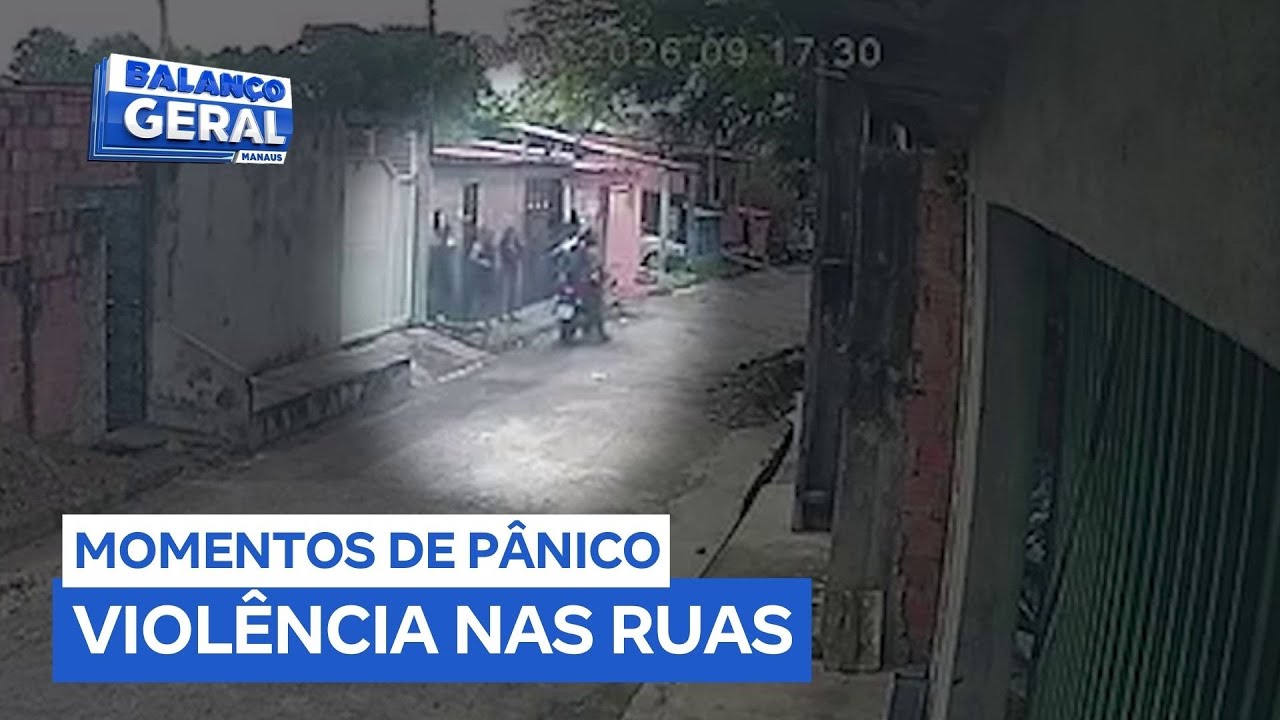 Criminosos em motocicletas assaltam e aterrorizam moradores de bairro em Manaus (AM)