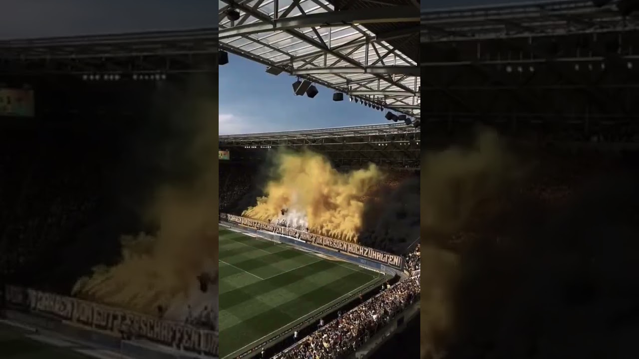 Dresden leuchtet: Pyro-Inferno und gigantische Choreo der Dynamo-Ultras!