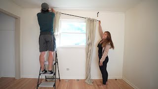 How to Hang Curtains and Spruce Up Your Windows - New Paint and Hardware