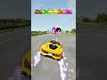 Big vs Small Cars vs Pocoyo 😈 Rumi Demon & Jinu CRASH Challenge | BeamNG Drive