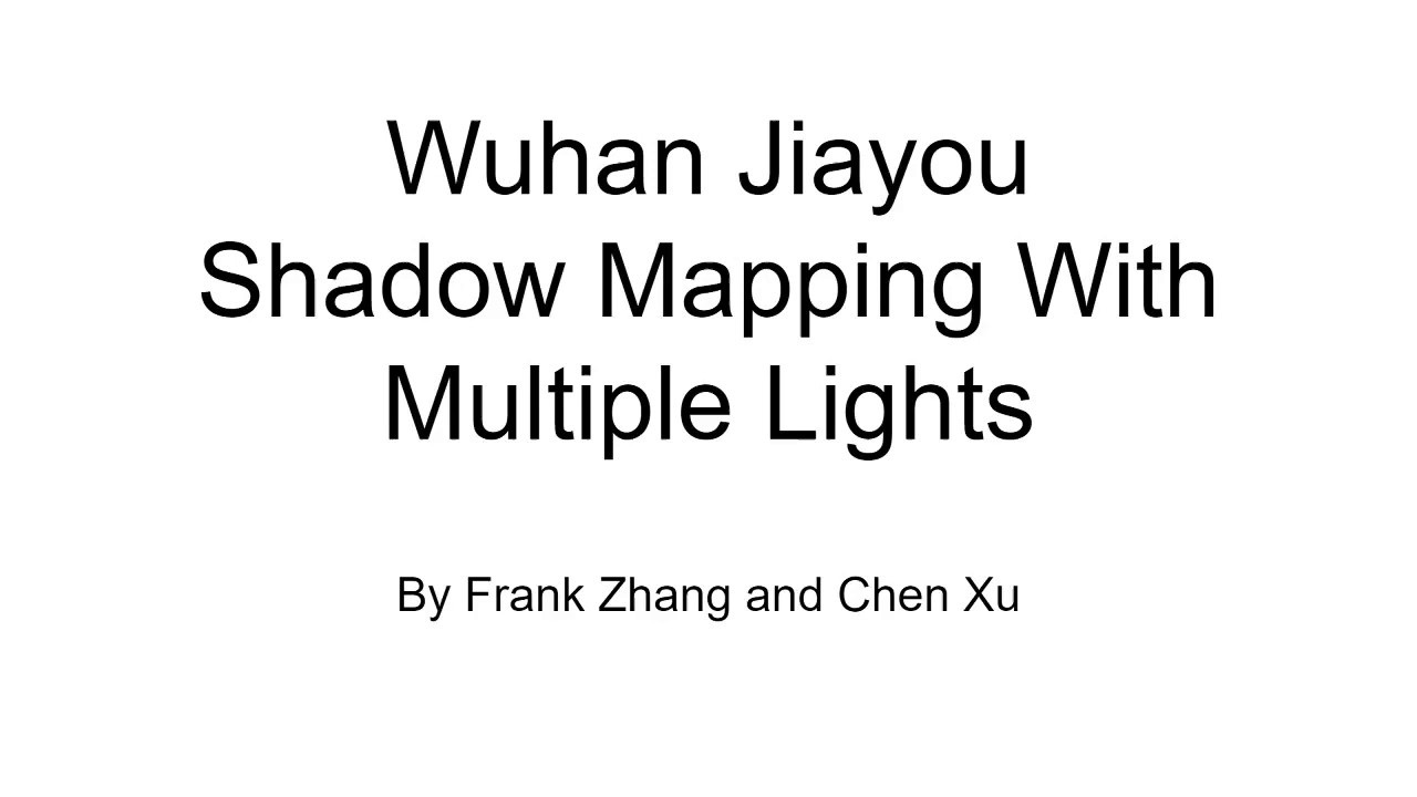 CS180 Shadow Mapping With Multiple Light Sources