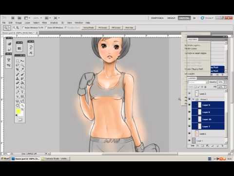 สอนวาดรูป ระบายสี ด้วยวิธี clipping mask (Photoshop) - YouTube สอนวาดรูป ระบายสี ด้วยวิธี Clipping Mask (Photoshop) - Youtube