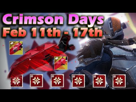 Video: Destiny 2 Crimson Days: Loot, Milstolpar, Crimson Engrams Och Allt Annat Vi Vet Om Valentine's Day-evenemanget
