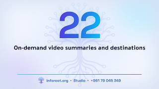 22 Inforoot Studio | On-demand video summaries and destinations