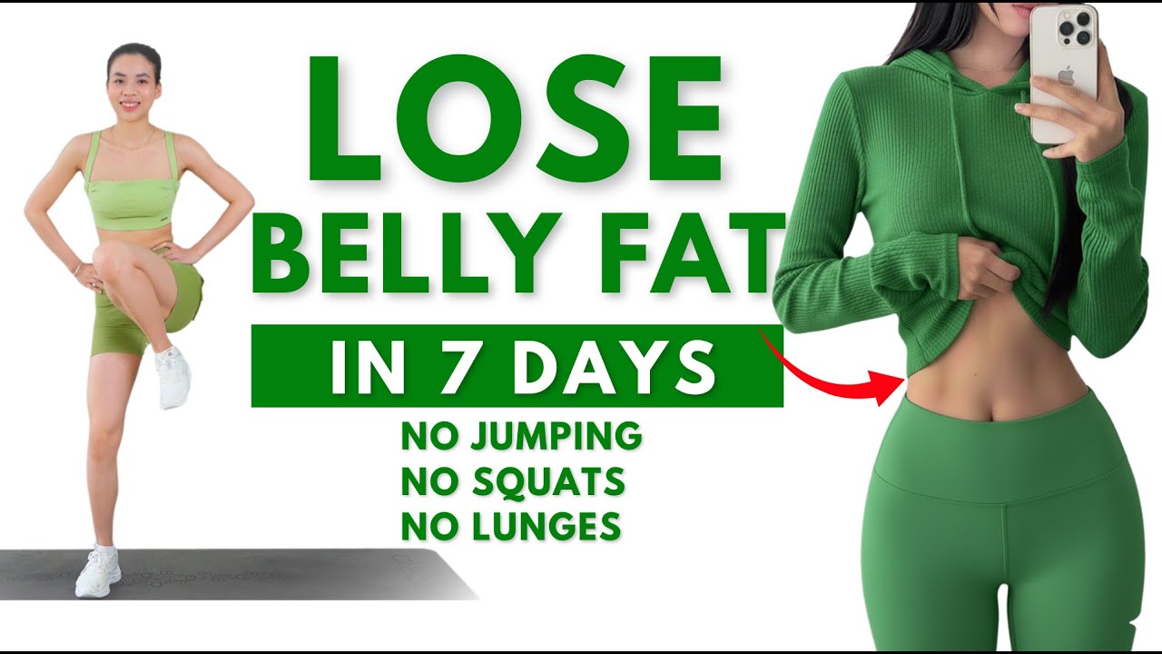 Избавьтесь от жира на животе за 7 дней 🔥15-минутная тренировка для пресса стоя – без приседаний, ...