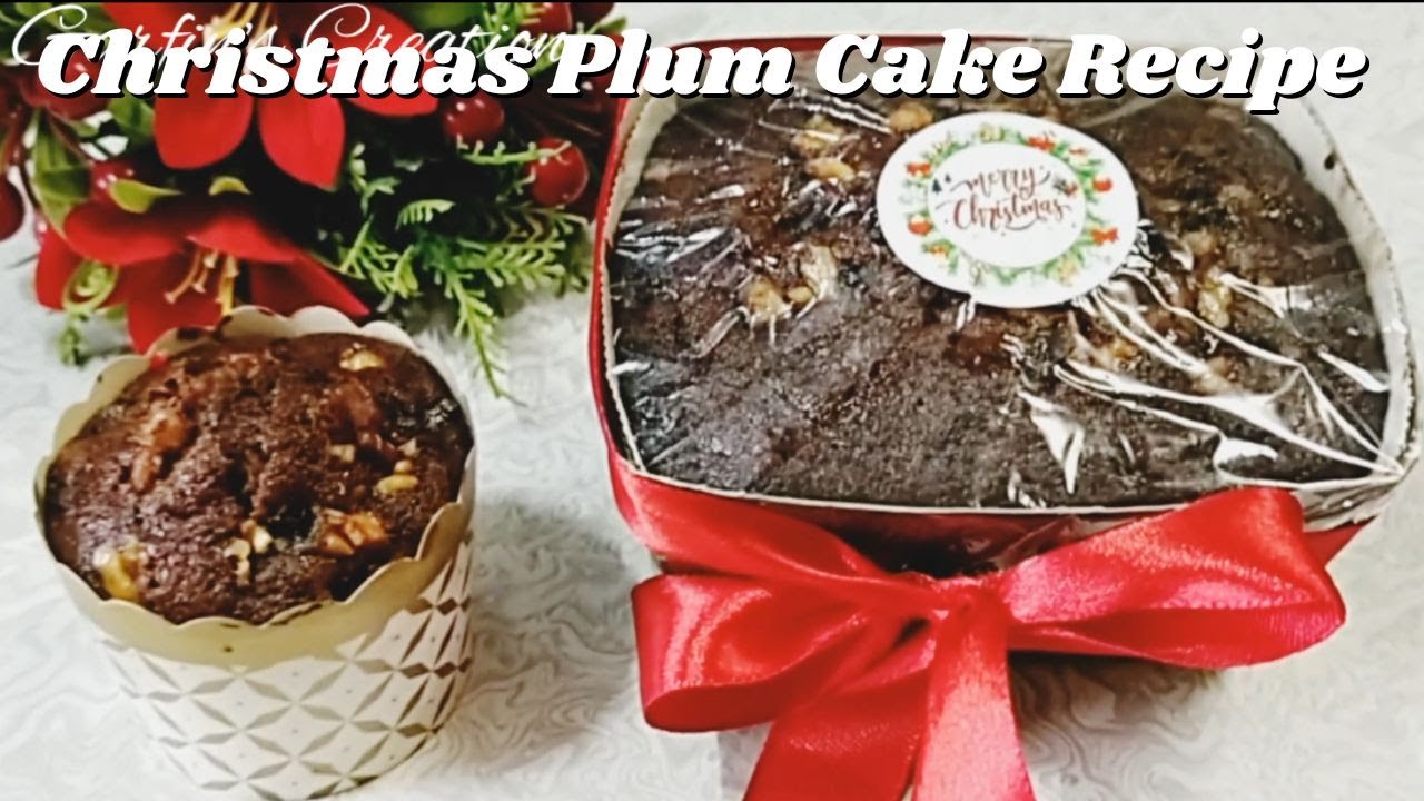 Christmas Plum Cake Recipe | How to Gift Wrap a Fruit Cake | Dark Fruit Cake | Christmas Fruit Cake