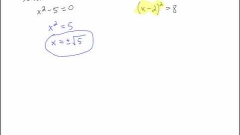 College Algebra - Section 3.2 - Video 4 - Solving Quadratics with Square Root Property