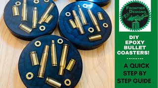 How to make epoxy coasters//with bullet casings!!