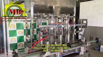 Dây chuyền chiết rót nước giặt tự động 500ml - 5000ml | Cơ khí chế tạo Miền Bắc
