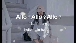 Allo Allo Allo Tik tok song ︳paro song by nej（lyrics）#Nej - paro lofi remix ✨