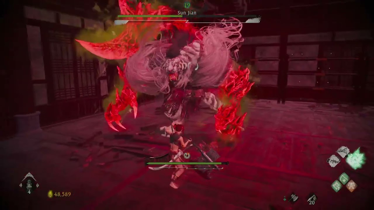 Sun Jian BOSS Fight Wo Long Lion