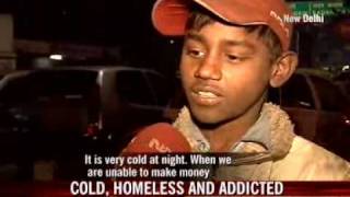 Homeless & addicted kids in Delhi