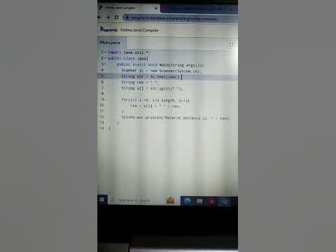 How to Reverse a Sentence in Java. - YouTube