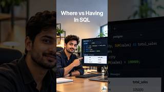 WHERE vs HAVING 🤔 Most SQL Beginners Get This Wrong! #sql #sqlinterviewquestionsandanswers #dataflow