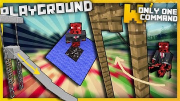 Minecraft - Playground Items with only one command block (Swings, slides and trampolines)