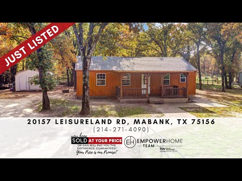 20157 Leisureland Road, Mabank, TX home video tour