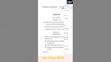 Botany Minor paper vbu minor botany question paper || MN- Botany previous year question paper