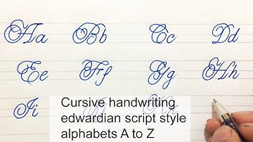 Cursive stylish handwriting calligraph  edwardian script style alphabetatoz | Umar Calligraphy