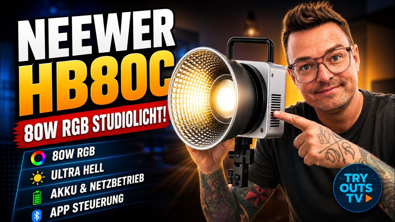 Thumbnail: NEEWER HB80C im Test – starkes Studiolicht für perfekte Aufnahmen?