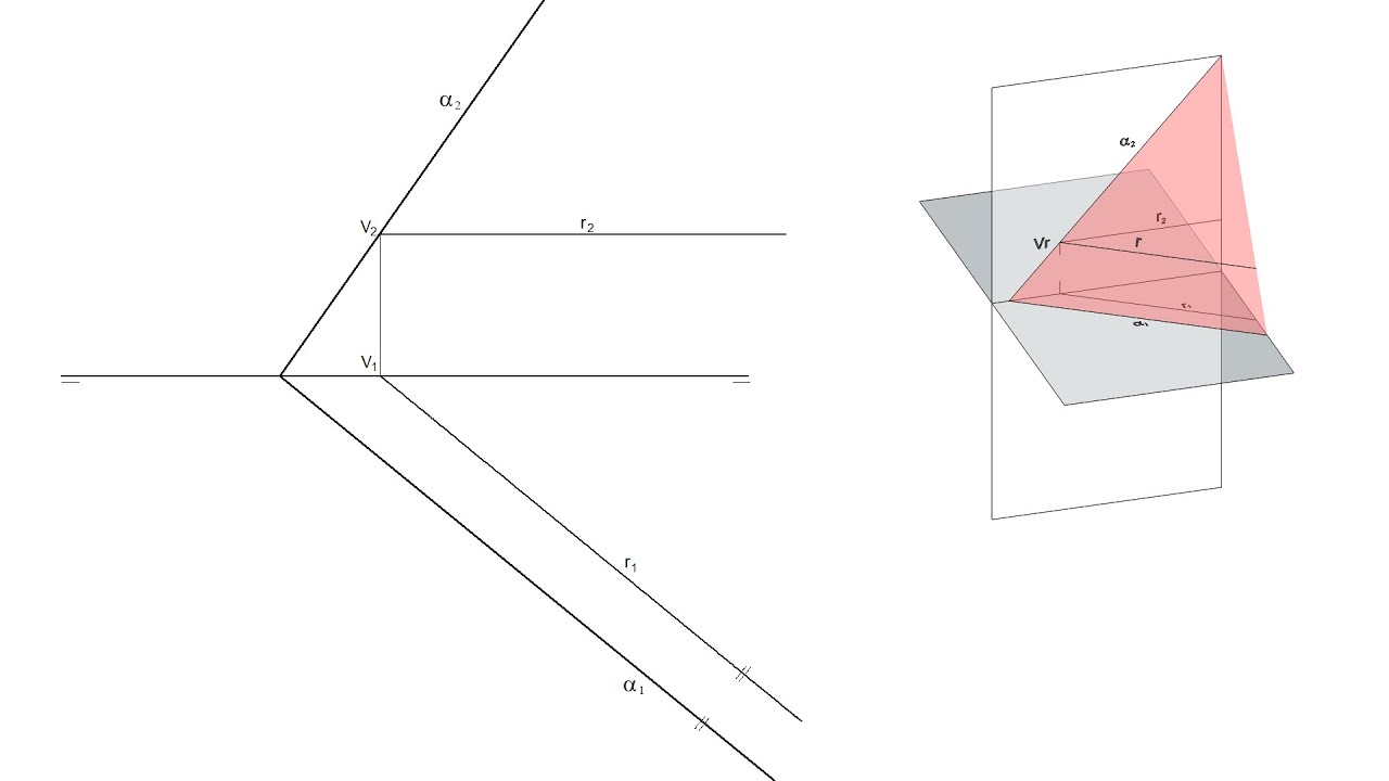 Recta horizontal del plano en Sistema Diédrico YouTube Recta horizontal del plano en Sistema Diédrico YouTube
