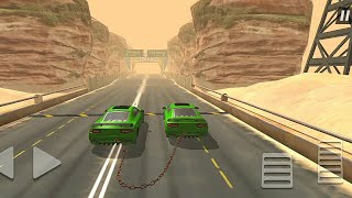 Chained cars Against Ramp 3D game Android Gameplay FHD screenshot 5
