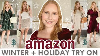 AMAZON WINTER CLOTHING HAUL 2022 | Amazon Winter Fashion Finds 2022 | Holiday Dresses UNDER $50