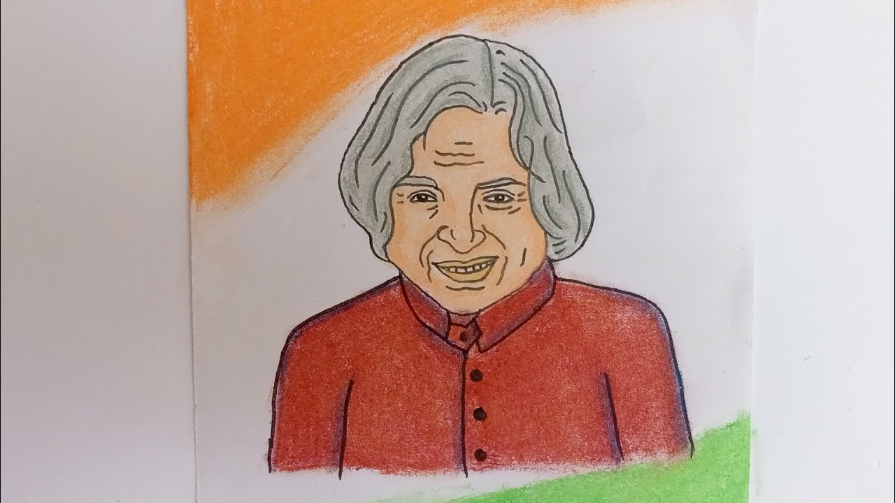 Apj abdul kalam portrait drawing with pastel color - YouTube