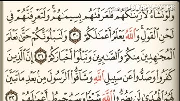 سورة محمد من آية ( ٣٠ ) إلى اخرها آية ( ٣٨ ) - للقارئ : ماهر المعيقلي .