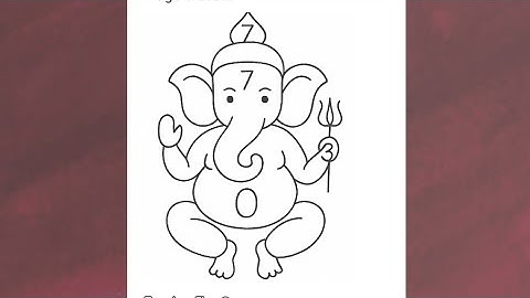 भगवान गणेश का आसान चित्र | Easy Lord Ganesha Drawing from number 7 | Simple Ganpati Pencil Sketch 