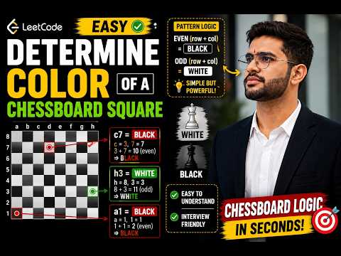 Determine Color of a Chessboard Square | LeetCode Easy | Pattern Logic | C++