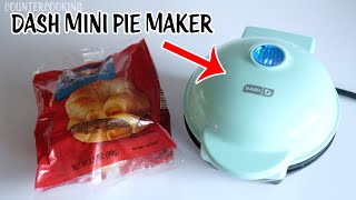Cooking A Frozen Jimmy Dean Breakfast Sandwich In A Dash Mini Pie Maker - Dollar Tree Food