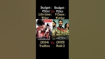 Raid 2 Vs Yudhra Box office collection #boxofficecollection #ajaydevgan #shorts
