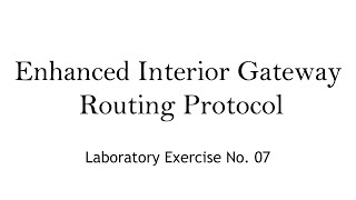 Data Communication and Networking 3-Laboratory Exercise No  07