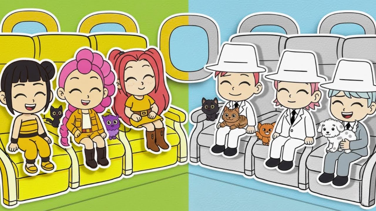 Huntrix или Saja Boys? 💜🖤 Бумажное приключение охотников на демонов! ✈️😈