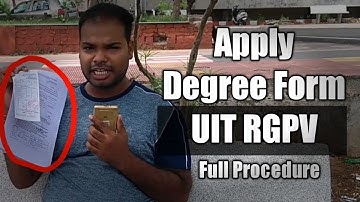How to Apply Degree form UIT-RGPV in offline mode | Special For Passout