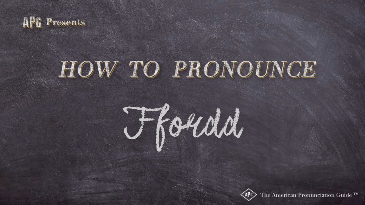 How to Pronounce Ffordd (Real Life Examples!)