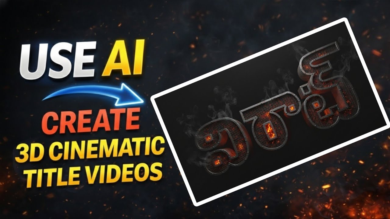 How To Create 3D Cinematic Title Animation Videos with Google AI / Viral Name Art Editing Tutorial 