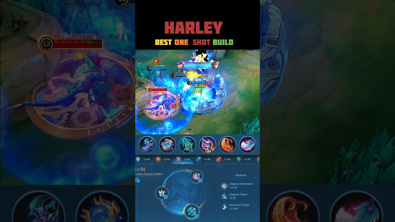 HARLEY Best One Shot Build 2025 | MANIAC | MLBB 5V5 | 